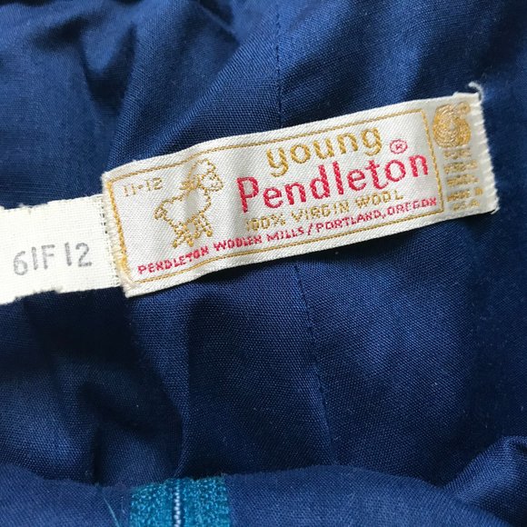 Vintage Pendleton wool wide-leg dress pants, 11-12 - Picture 5 of 5